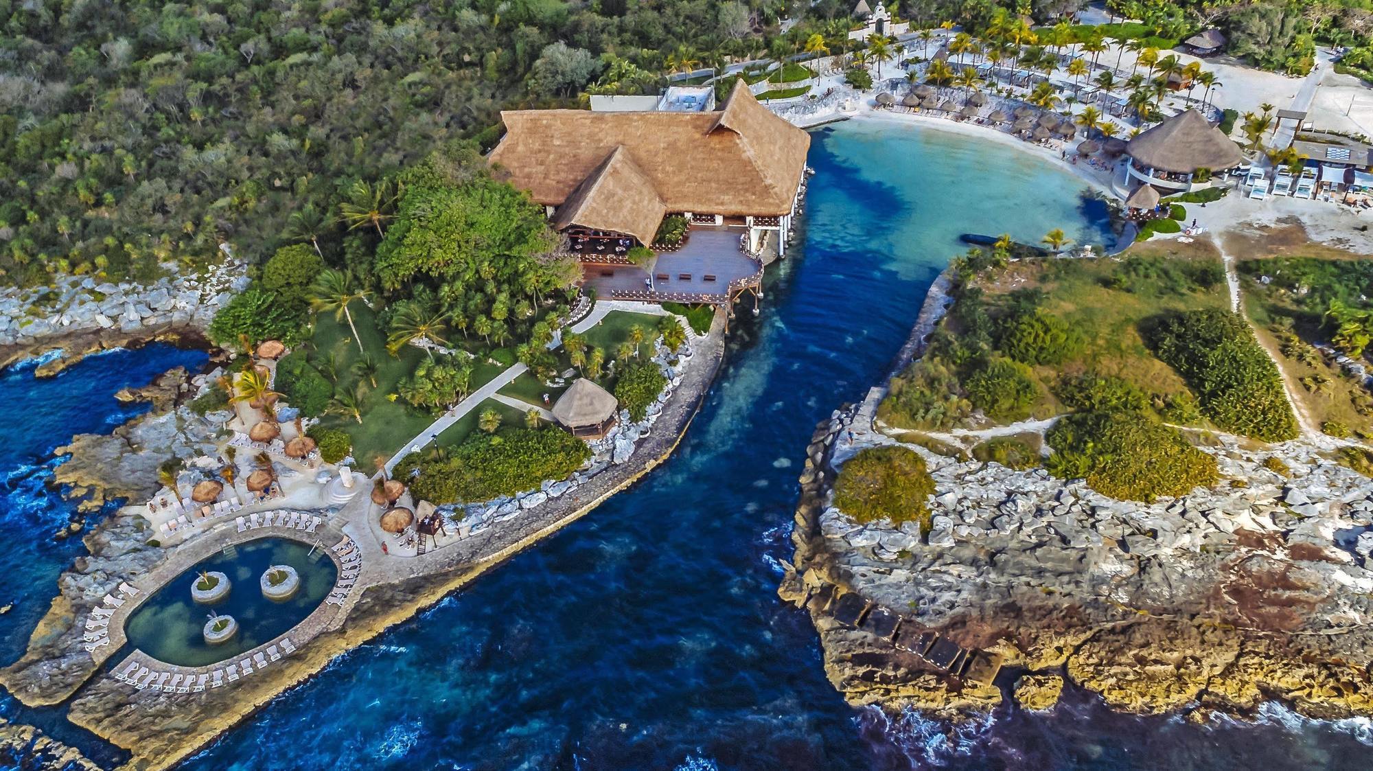 Occidental At Xcaret Destination Ξενοδοχείο Xcaret Park Εξωτερικό φωτογραφία Aerial view of the lazy river